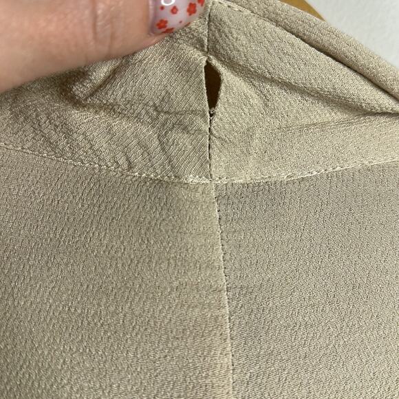 HONEY PUNCH Tan Cream Open Front Long Sleeve Cardigan Jacket Top Size Large - Picture 11 of 11